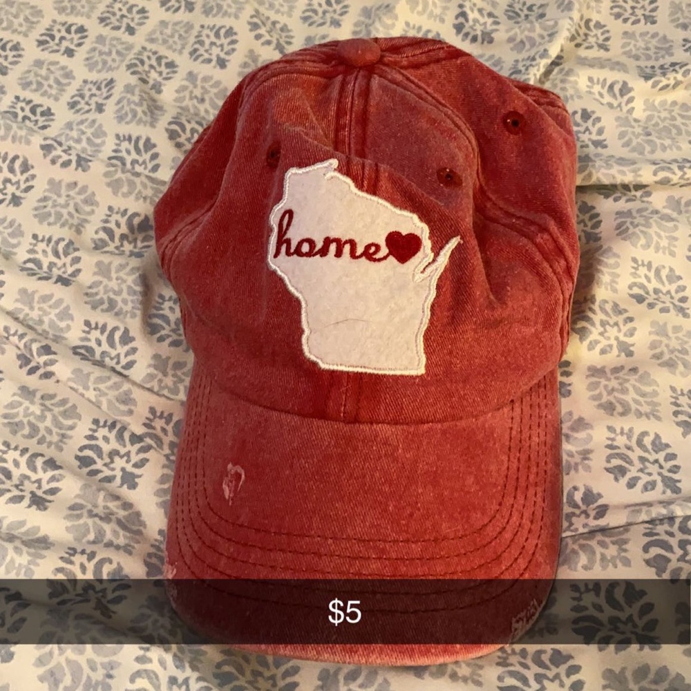Red Wisconsin hat